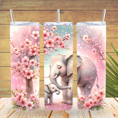 Ready to Use - Tumbler Wraps - Vinyl or Sublimation - Elephant - TW100718