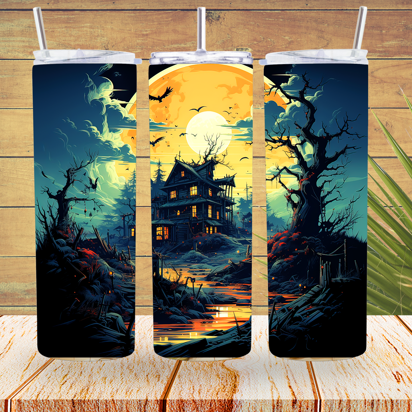 Ready to Use - Tumbler Wraps - Vinyl or Sublimation - Halloween - TW100833