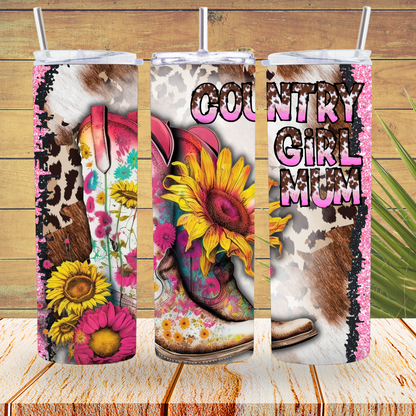 Ready to Use - Tumbler Wraps - Vinyl or Sublimation - Country Girl - TW100861