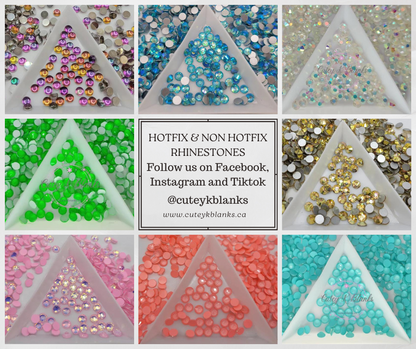 Crystal Luminous Opal Glass Flatback Rhinestones | Craft rhinestones | Bling 3MM-SS12 | 4MM-SS16 |5MM-SS20 | DIY, Nail Art, Tumbler | 1440 per bag