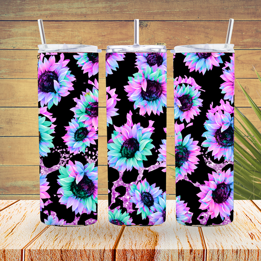 Ready to Use - Sublimation or Vinyl Tumbler Wraps  - Flowers - TW100211