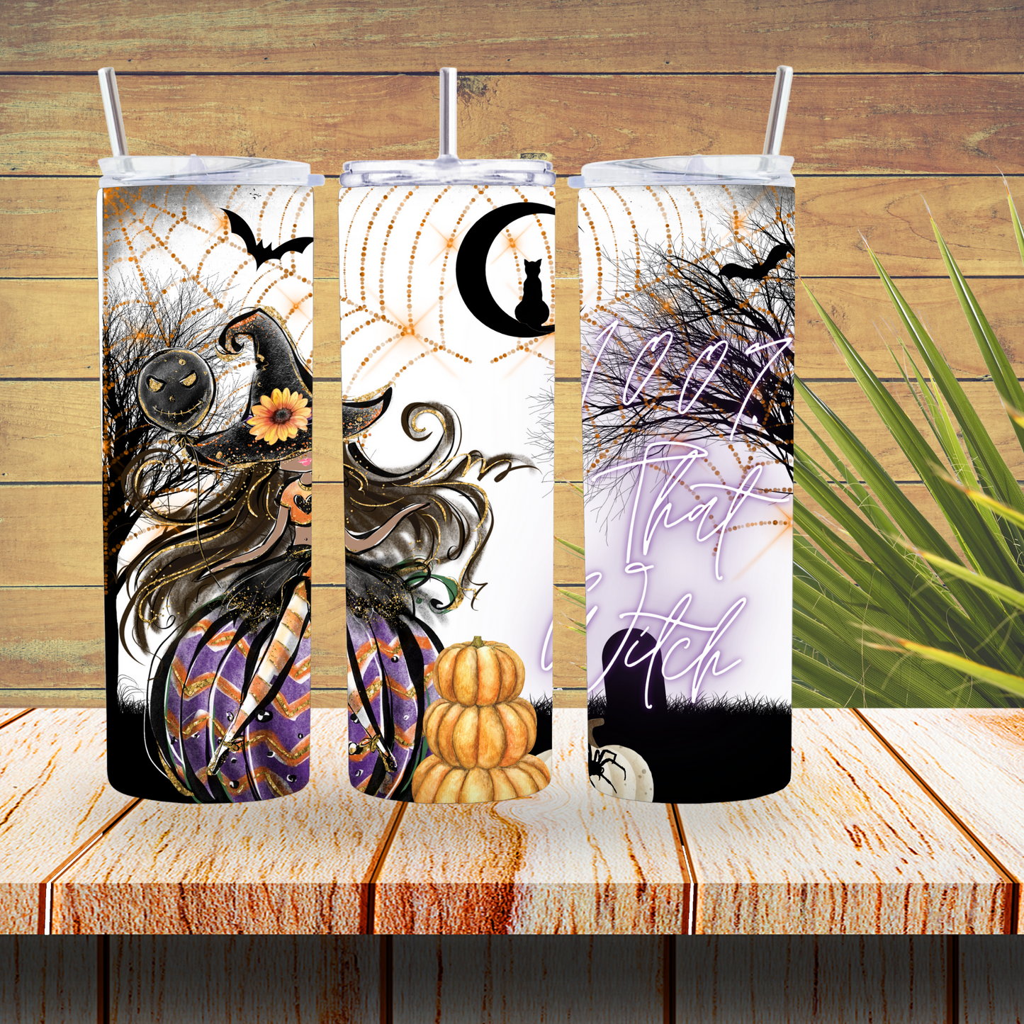 Vinyl Tumbler Wraps  - That Witch Black Hair - TW100255