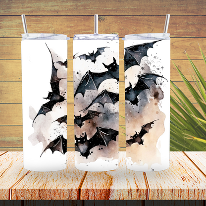 Ready to Use - Sublimation or Vinyl Tumbler Wraps  - Bats - TW100272