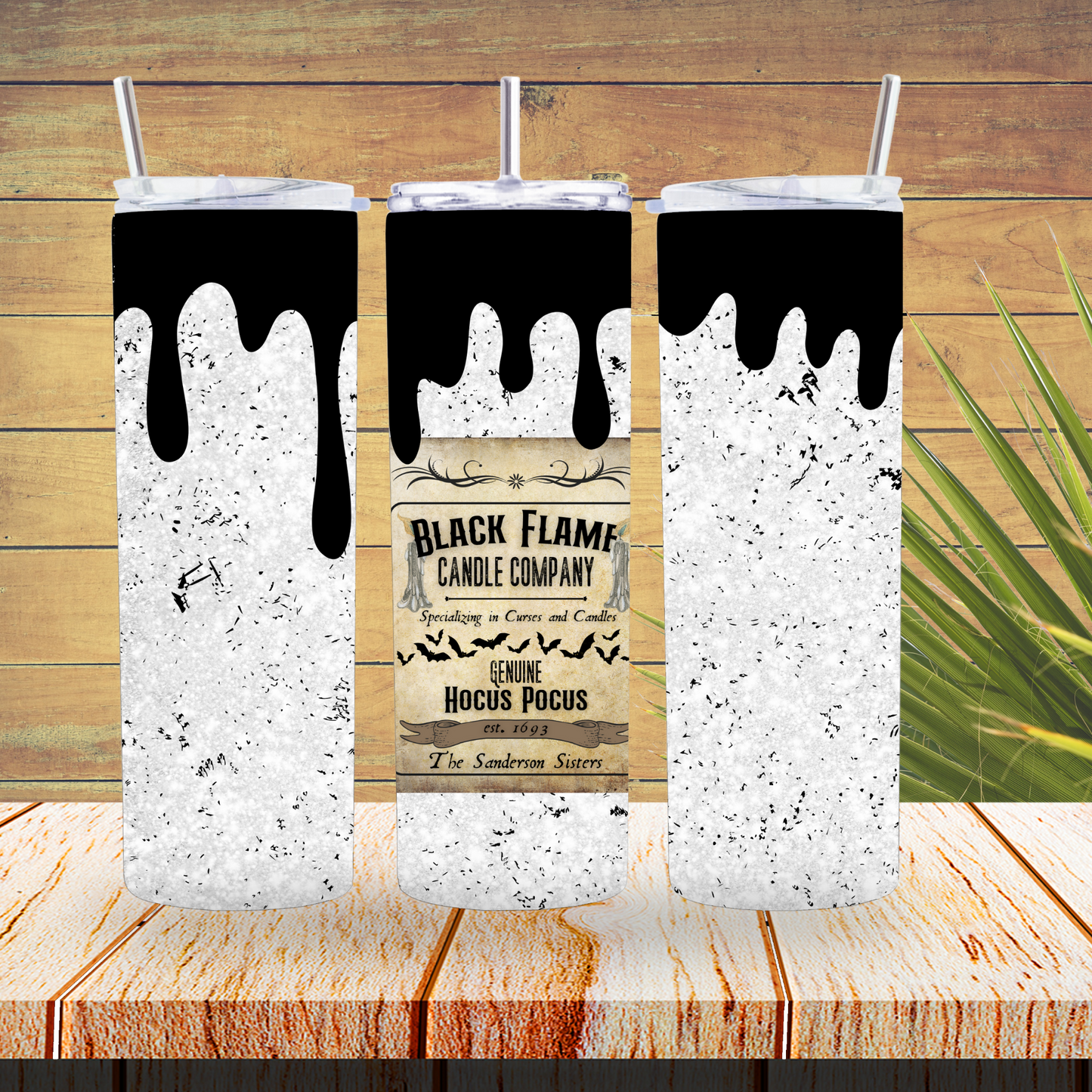 Ready to Use- Sublimation or Vinyl Tumbler Wraps  - Black Flame 3 - TW100278