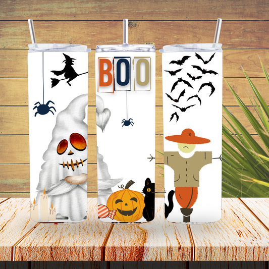 Ready to Use - Sublimation or Vinyl Tumbler Wraps  - Boo - TW100283