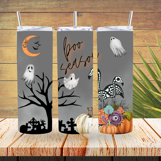 Ready to Use - Sublimation or Vinyl Tumbler Wraps  - Boo Season - TW100285