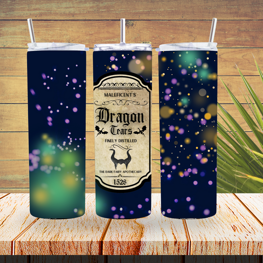 Ready to Use - Sublimation or Vinyl Tumbler Wraps  - Dragon Tears - TW100291