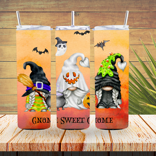 Ready to Use - Sublimation or Vinyl Tumbler Wraps  - Gnome Sweet Gnome - TW100302