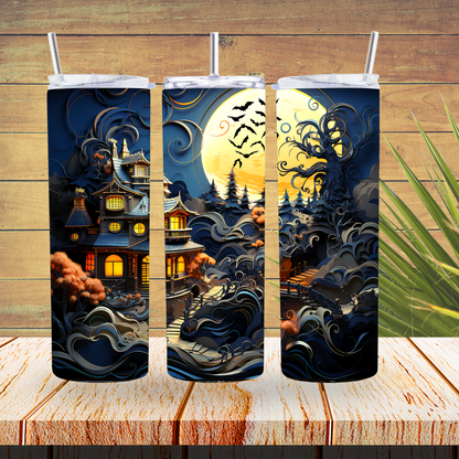 Vinyl Tumbler Wraps  - Haunted House - TW100304