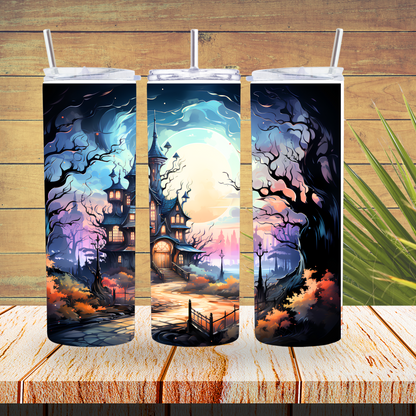 Vinyl Tumbler Wraps  - Haunted House - TW100318