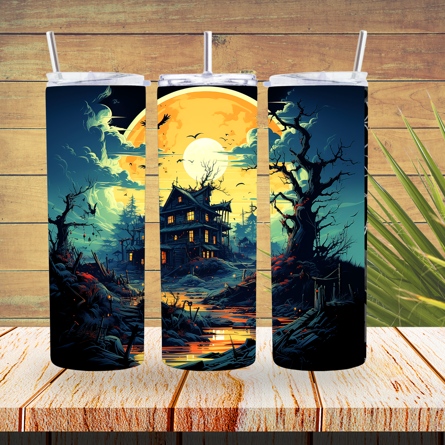 Vinyl Tumbler Wraps  - Haunted House - TW100321