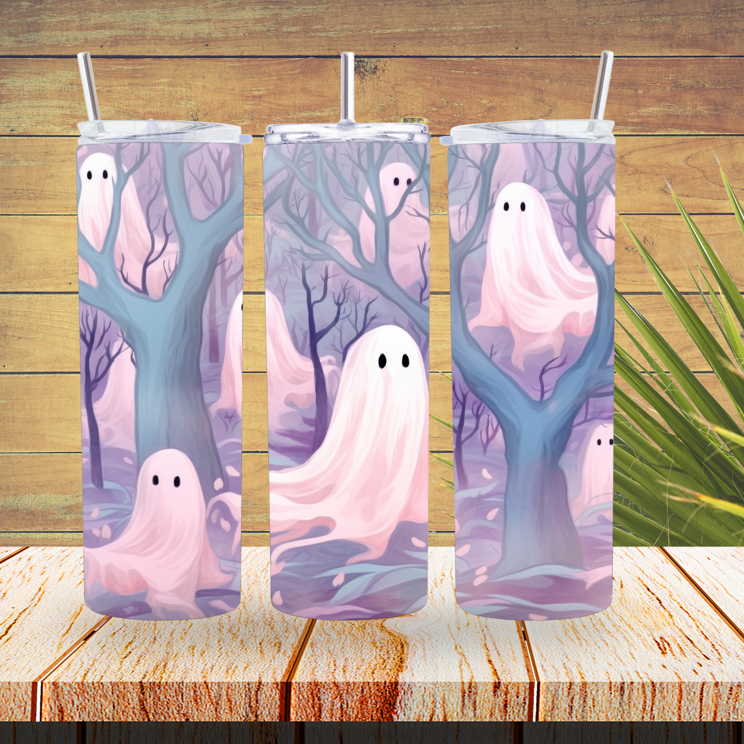 Vinyl Tumbler Wraps  - Pastel Ghosts - TW100329