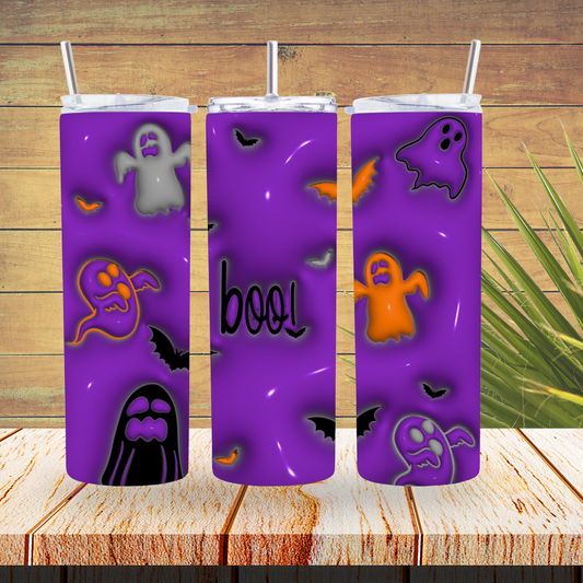 Ready to Use - Sublimation or Vinyl Tumbler Wraps  - Boo - TW100360