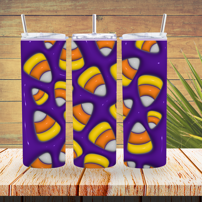 Ready to Print - Sublimation or Vinyl Tumbler Wraps  - Candy Corn - TW100362