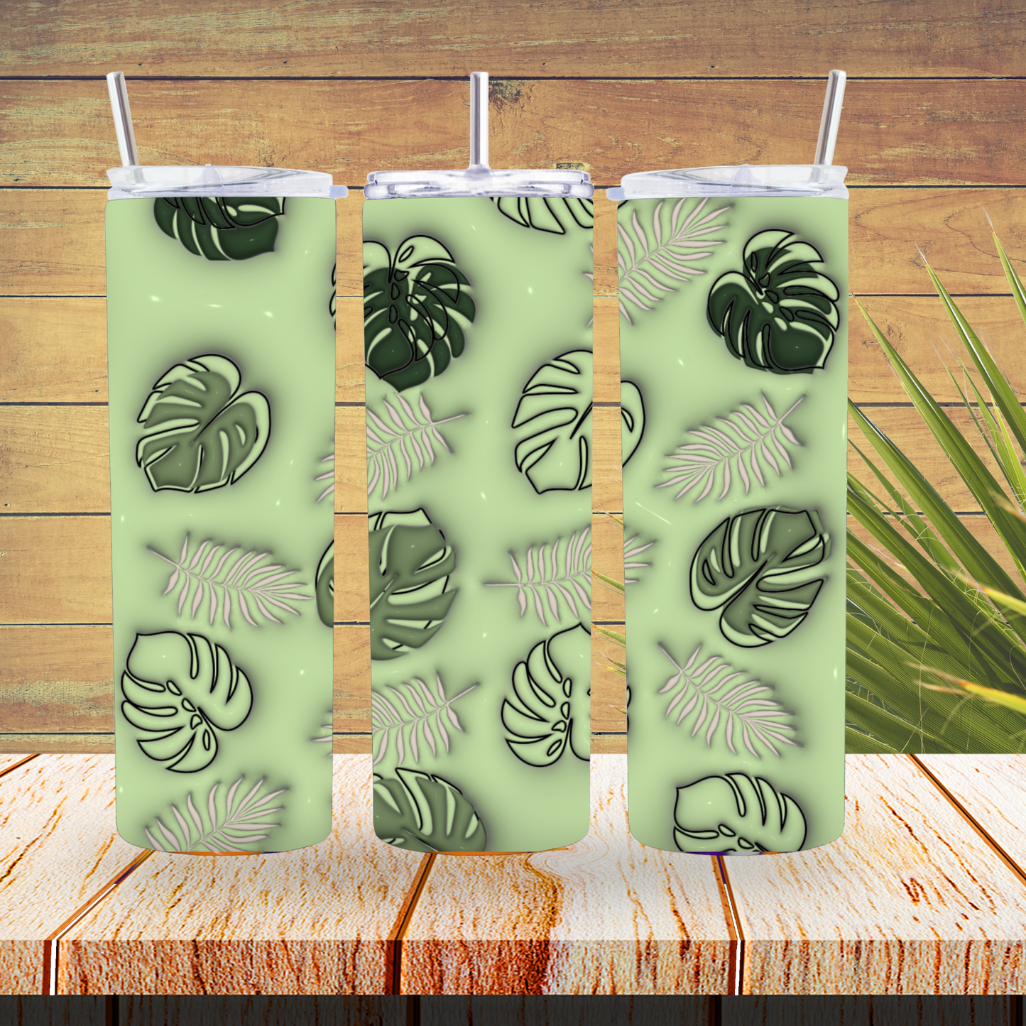 Vinyl Tumbler Wraps  - Monstera - TW100364