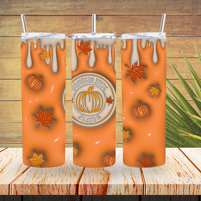 Vinyl Tumbler Wraps  - Pumpkin Spice - TW100370