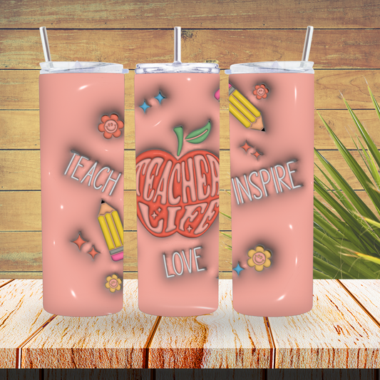 Vinyl Tumbler Wraps  - Teacher Life - TW100373