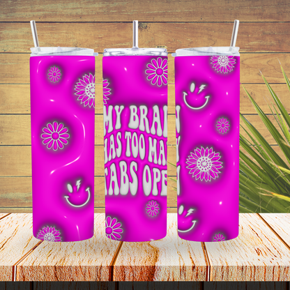 Vinyl Tumbler Wraps  - Too Many Tabs - TW100374