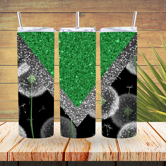 Ready to Use - Sublimation or Vinyl Tumbler Wraps  - Dandelion V Split- TW100383