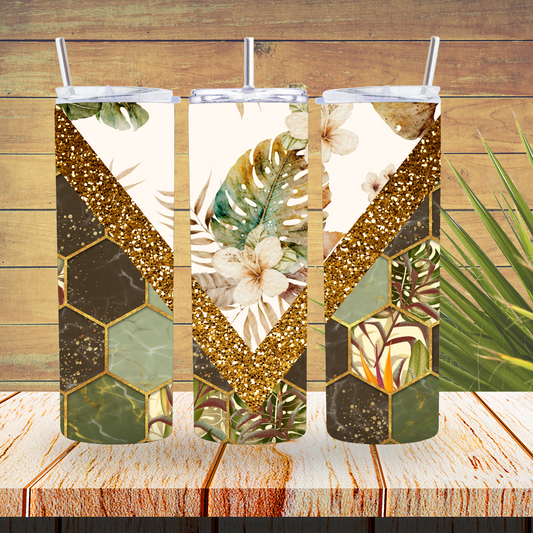 Vinyl Tumbler Wraps  - Monstera V Split- TW100388