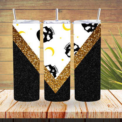 Vinyl Tumbler Wraps  - Skulls V Split- TW100400