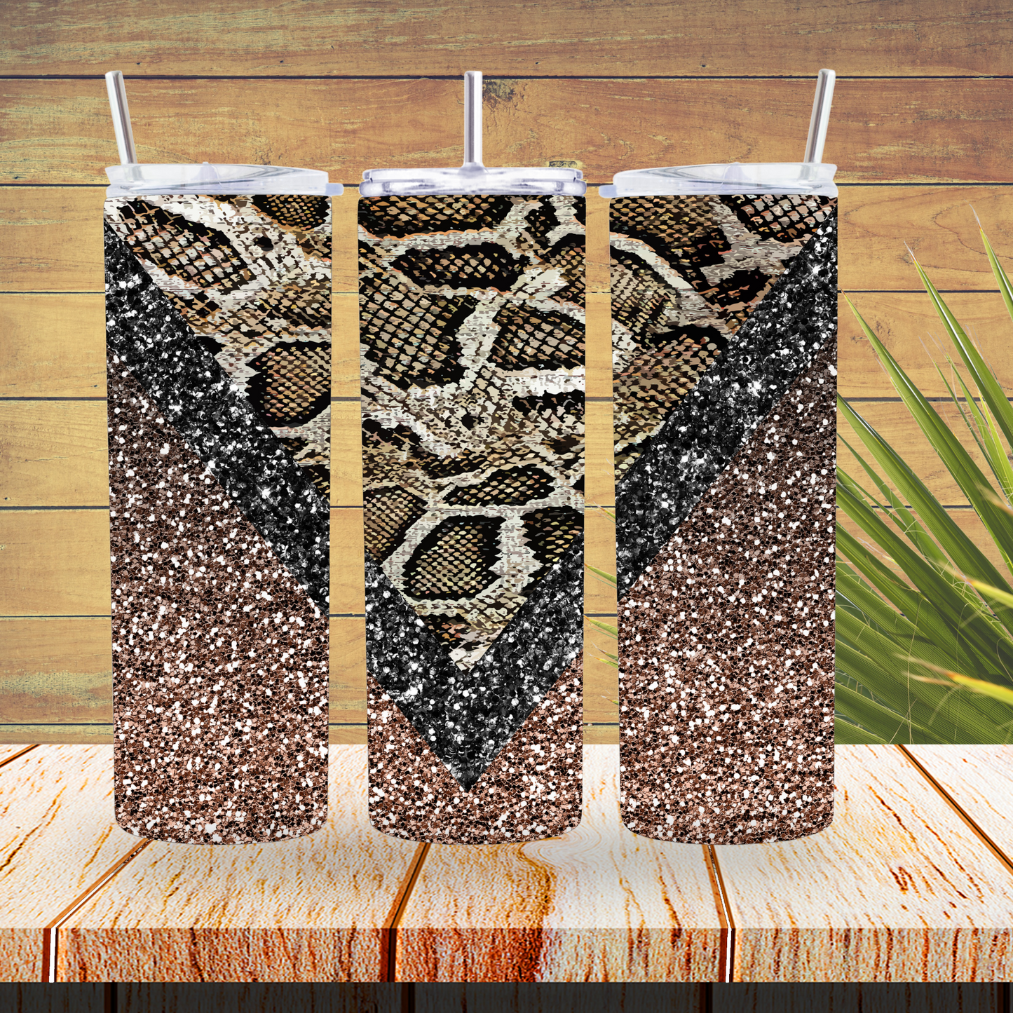 Vinyl Tumbler Wraps  - Snake V Split- TW100401