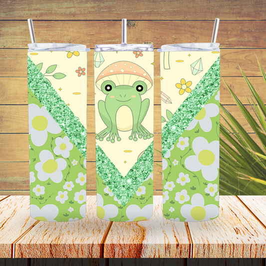 Ready to Use - Sublimation or Vinyl Tumbler Wraps  - Frog V Split- TW100406