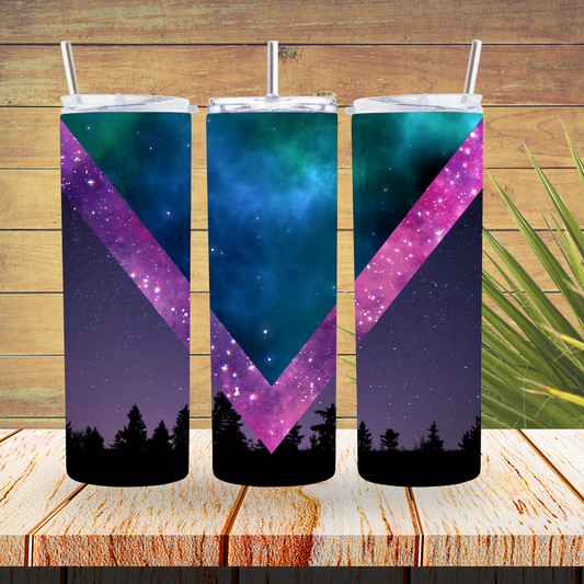 Ready to Use - Sublimation or Vinyl Tumbler Wraps  - Galaxy V Split- TW100408