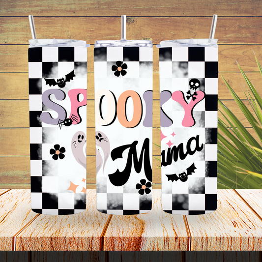 Vinyl Tumbler Wraps  - Spookie Mama- TW100410