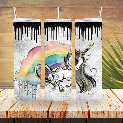 Vinyl Tumbler Wraps  - Spookie Unicorn - TW100416