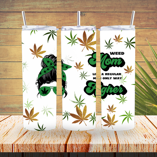 Vinyl Tumbler Wraps  - Weed Mom - TW100510