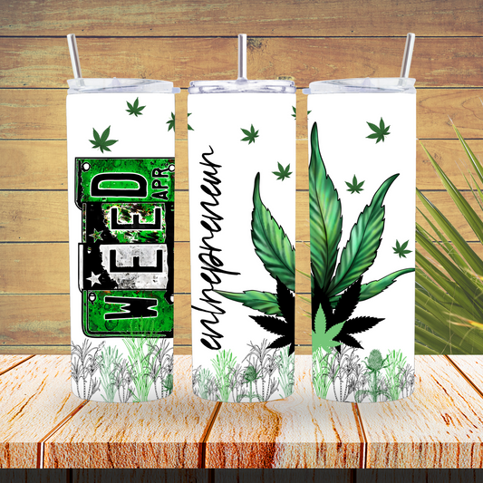 Vinyl Tumbler Wraps  - Weed Preneur - TW100511