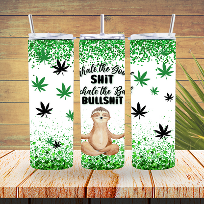 Vinyl Tumbler Wraps  - Weed Sloth - TW100513