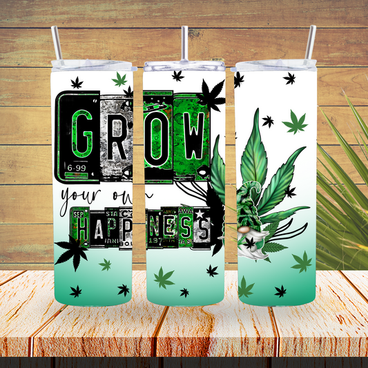 Vinyl Tumbler Wraps  - Grow your Own Happiness - TW100518