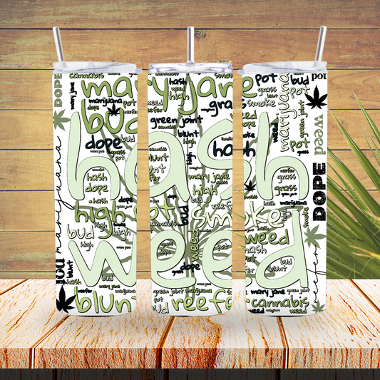 Vinyl Tumbler Wraps  - Weed Art- TW100529