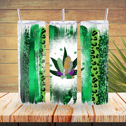 Vinyl Tumbler Wraps  - Weed Crystals - TW100530