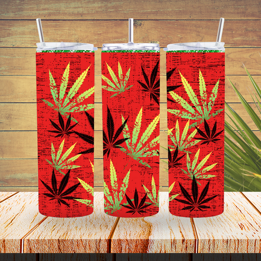 Vinyl Tumbler Wraps  - Weed Leaves - TW100533