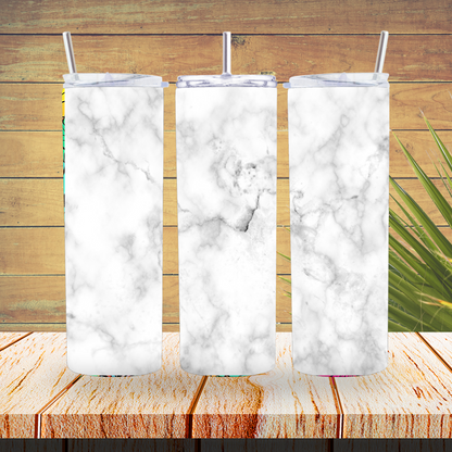 Vinyl Tumbler Wraps  - White Marble - TW100535