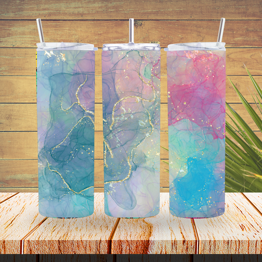 Ready to Use - Sublimation or Vinyl Tumbler Wraps  - Alcohol Ink - TW100536