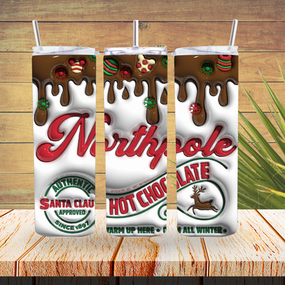 Vinyl Tumbler Wraps  - North Pole Hot Chocolate - TW100647