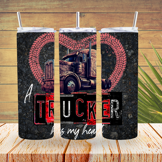 Ready to Use - Tumbler Wraps - Vinyl or Sublimation - Trucker - TW100687