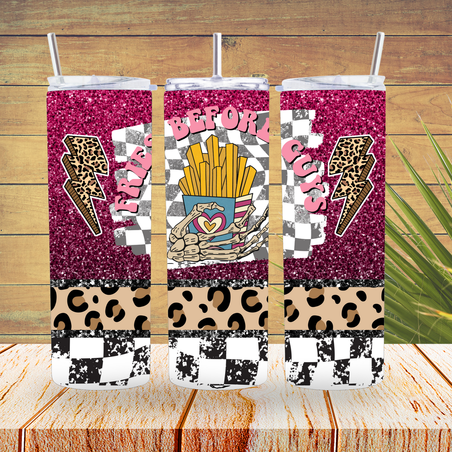 Ready to Use - Tumbler Wraps - Vinyl or Sublimation - Fries - TW100678