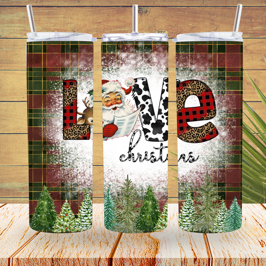 Ready to Use - Tumbler Wraps - Vinyl or Sublimation - Love Christmas - TW100908