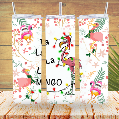 Ready to Use - Tumbler Wraps - Vinyl or Sublimation - Flamingo - TW100909