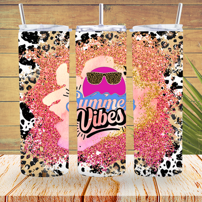 Ready to Use - Tumbler Wraps - Vinyl or Sublimation - Summer Vibes - TW100807