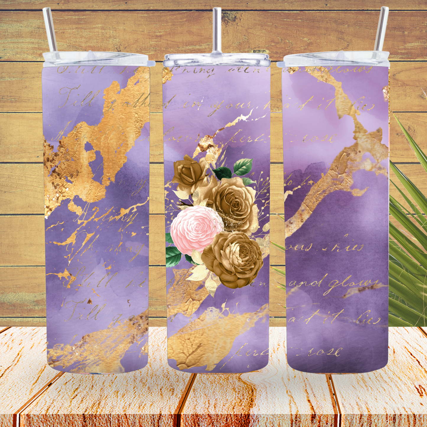 Ready to Use - Tumbler Wraps - Vinyl or Sublimation - Floral Boho - TW100932