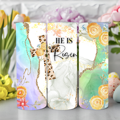 Ready to Use - Tumbler Wraps - Vinyl or Sublimation - He Is Risen - TW100958