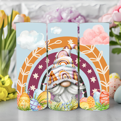 Ready to Use - Tumbler Wraps - Vinyl or Sublimation - Easter gnome- TW100939