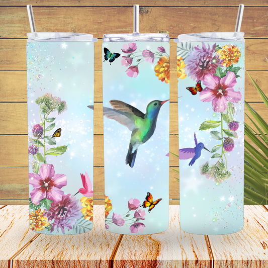 Ready to Use - Tumbler Wraps - Vinyl or Sublimation - Hummingbird - TW100917