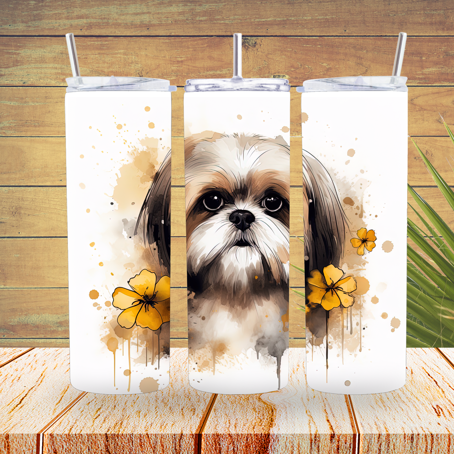 Ready to Use - Sublimation or Vinyl - Tumbler Wraps  - Doggy - TW100106